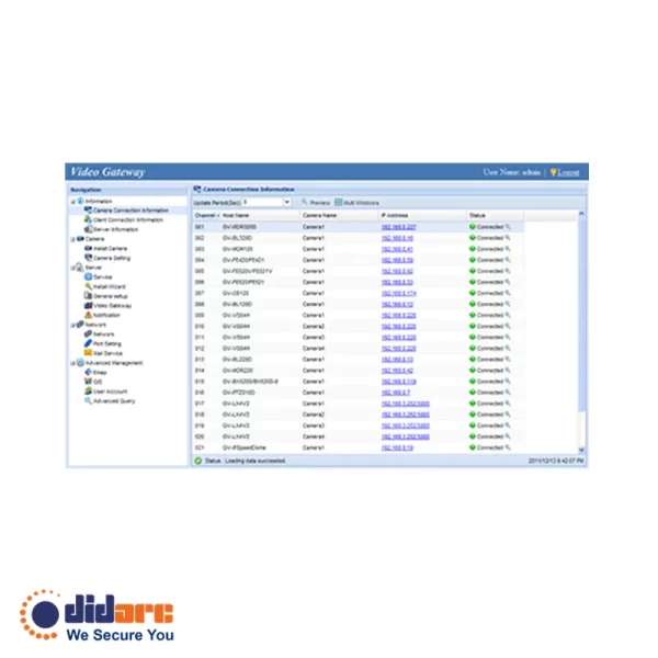 سرور GV-Video Gateway